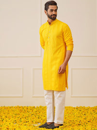 Jompers Striped Sequins Chikankari Embroidered Strigth Kurtas
