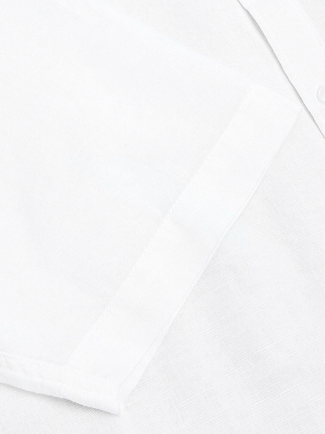 Thomas Scott Cutaway Collar Classic Slim Fit Cotton Linen Casual Shirt