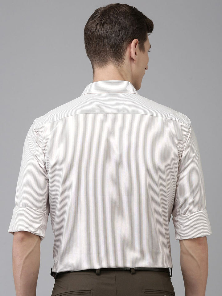 Park Avenue Slim Fit Opaque Striped Formal Shirt