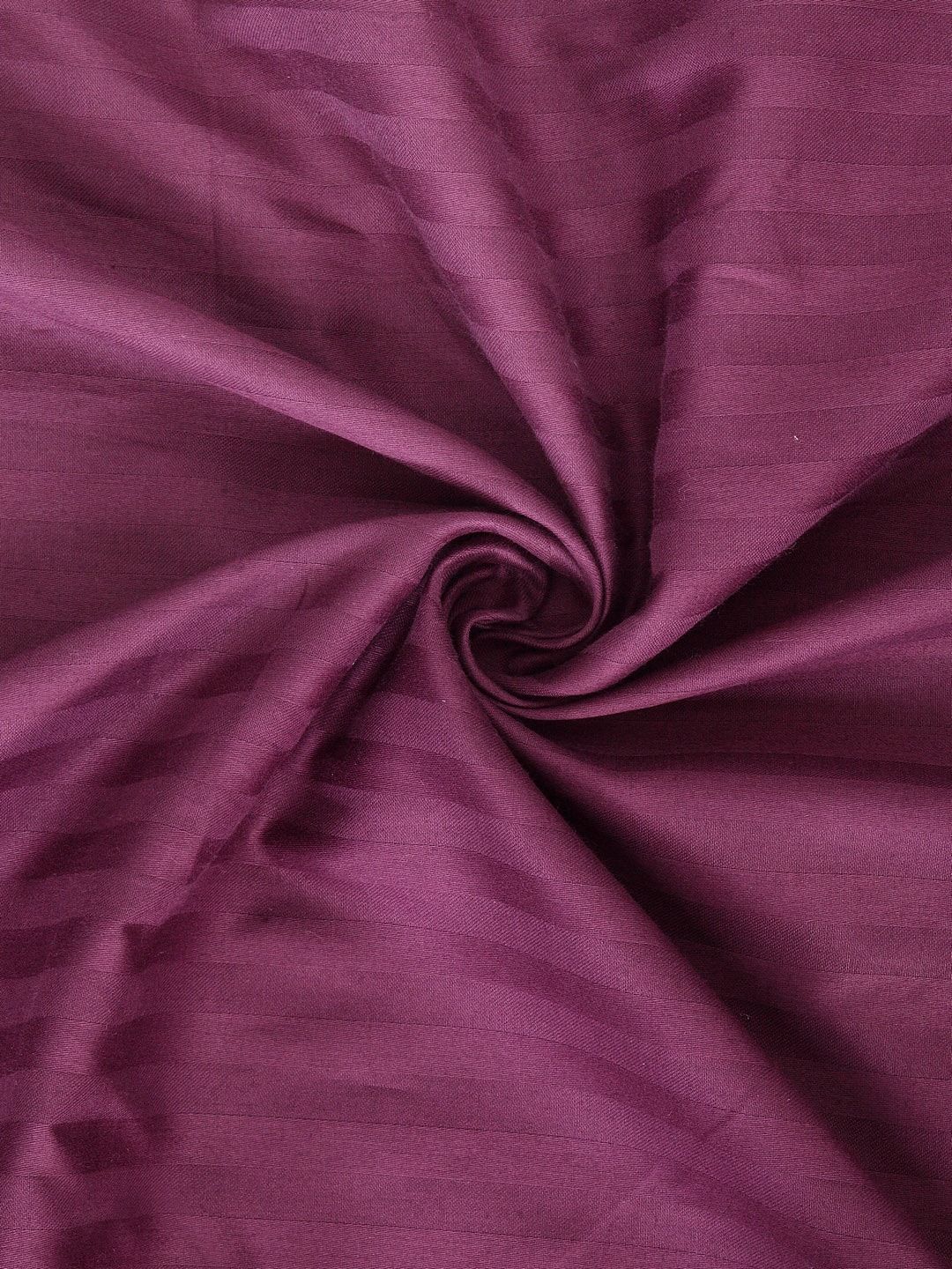 HOSTA HOMES Purple Striped 300 TC Cotton 1 King Bedsheet with 2 Pillow Covers