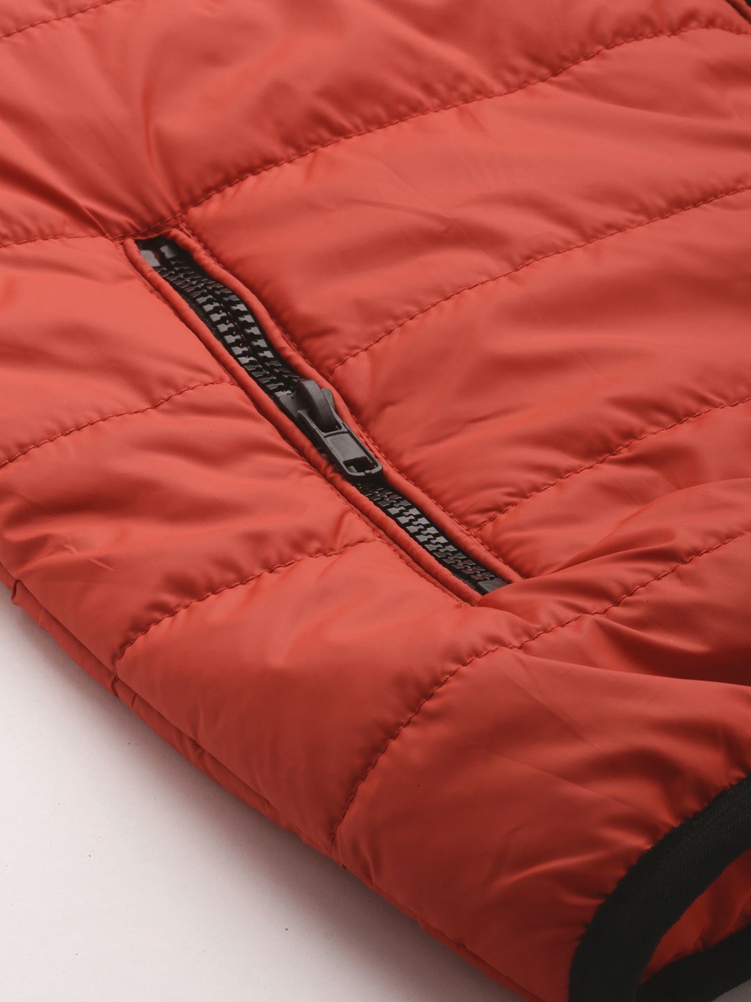 The Indian Garage Co Men Zip-Front Puffer Jacket with Zip Pockets