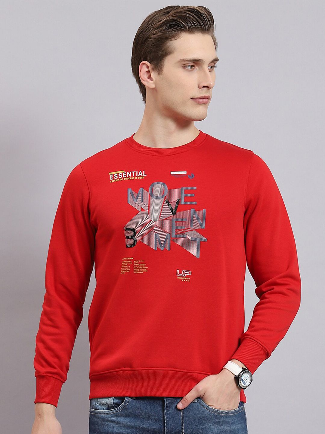 Monte Carlo Graphic Printed Round Neck Sweatshirt