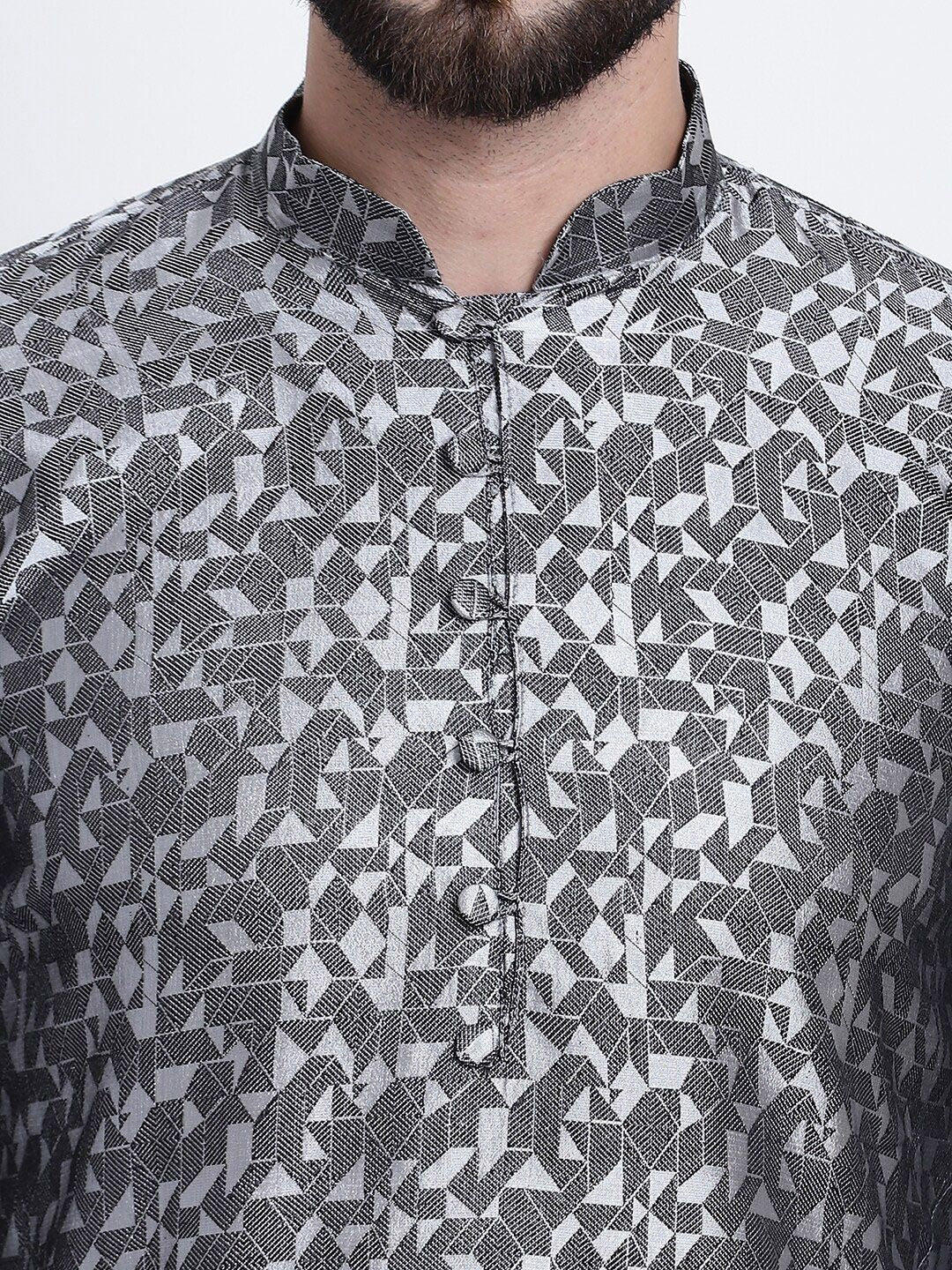 SOJANYA Ethnic Motifs Printed Mandarin Collar Straight Kurta