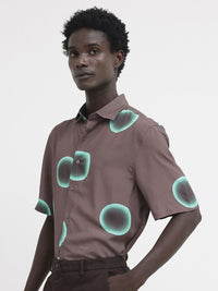 RARE RABBIT Men Poblur Boxy Standard Opaque Shirt