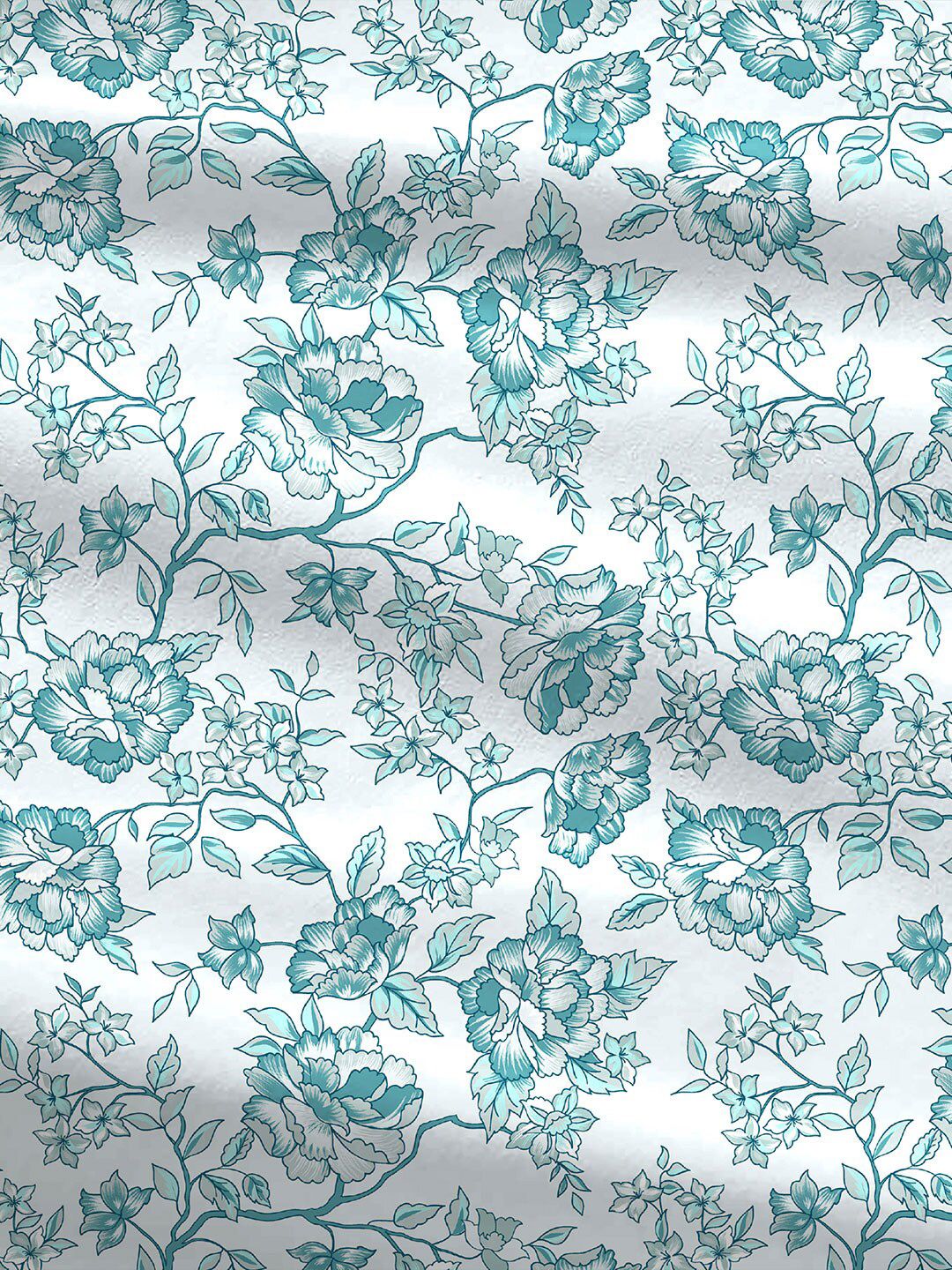 TRIDENT Juliet Blue Urban Comfort Flat 144TC Queen Cotton Bedsheet Set