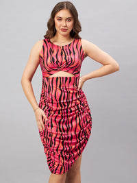 Antheaa Print Bodycon Dress