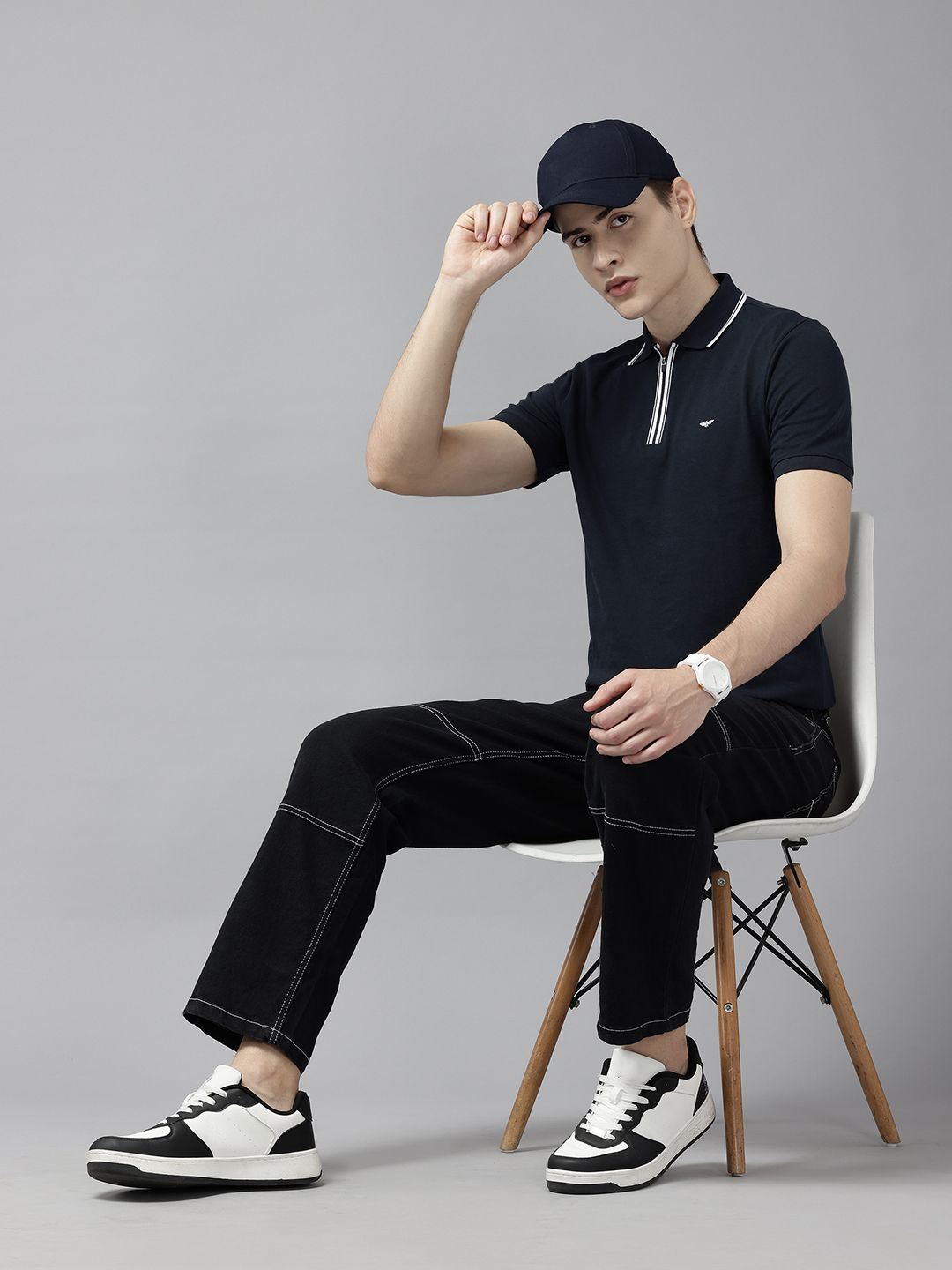 Park Avenue Polo Collar T-shirt with Zip Closure