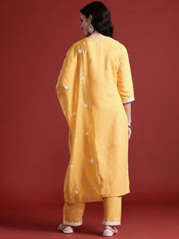 Anouk Yoke Design Regular Sequinned Kurta with Trousers &  Dupatta