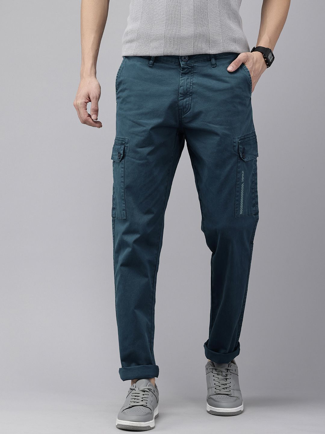 SPYKAR Men Slim Fit Cargos Trousers