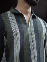 Powerlook Men Spread Collar Multi Striped Cotton Casual Shirt