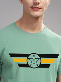 ADRO Men Printed Applique T-shirt