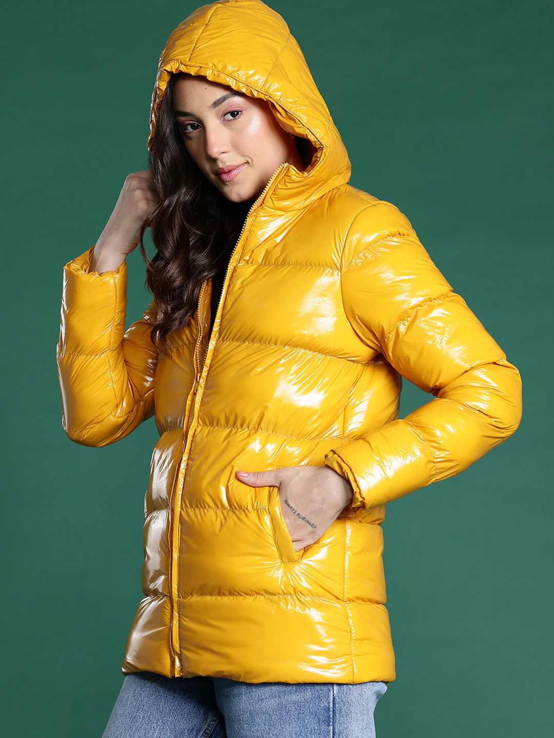 DressBerry Longline Hooded Puffer Jacket