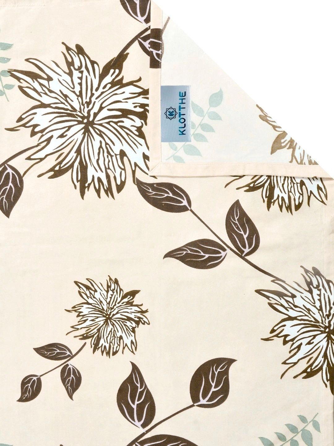KLOTTHE Beige Floral 300 TC Cadar Katil King dengan 2 Sarung Bantal