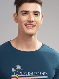 ADRO Typography Printed Round Neck Pure Cotton T-shirt