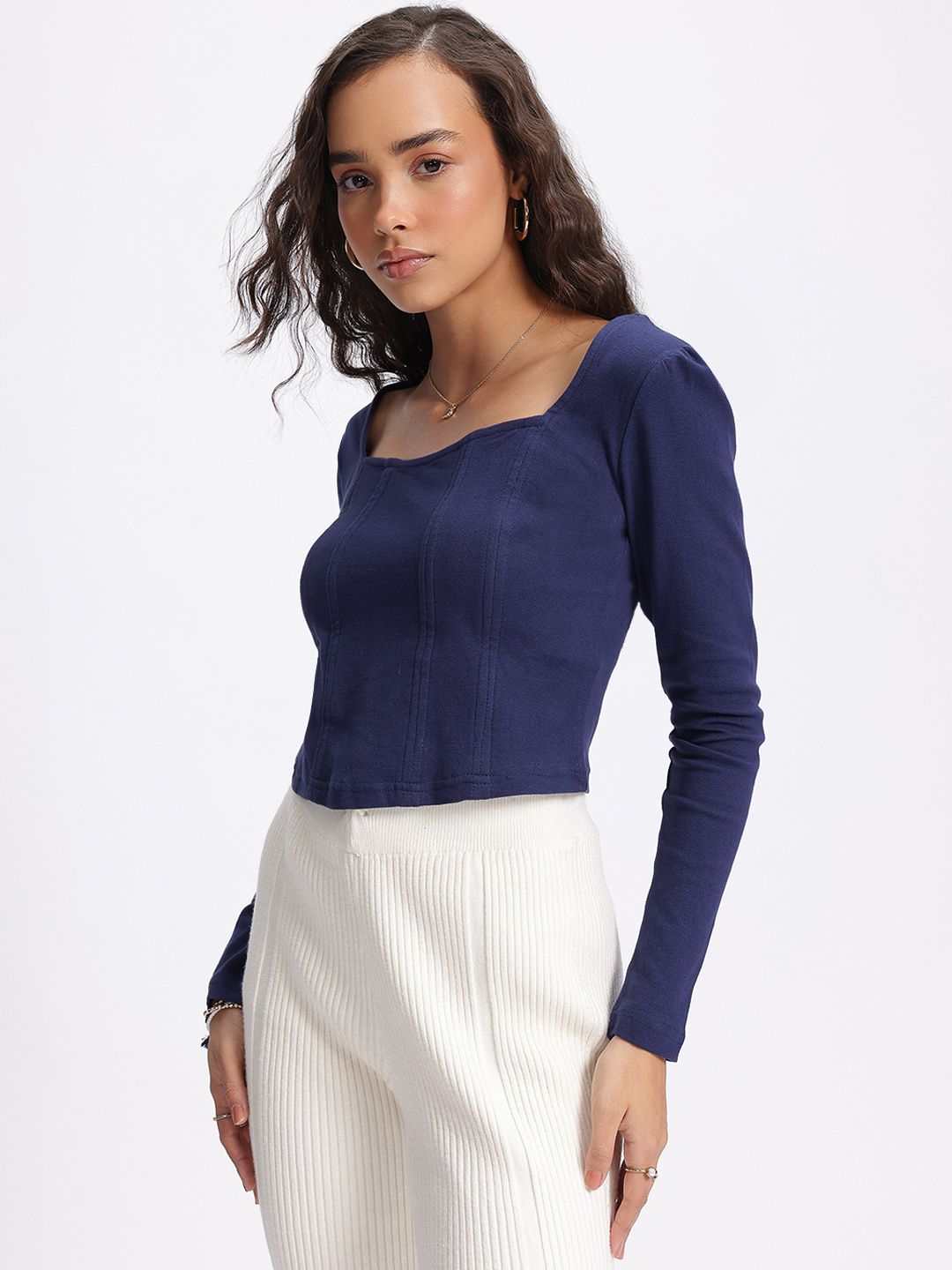 DressBerry Cozy Chic Craze Ribbed Fitted Top
