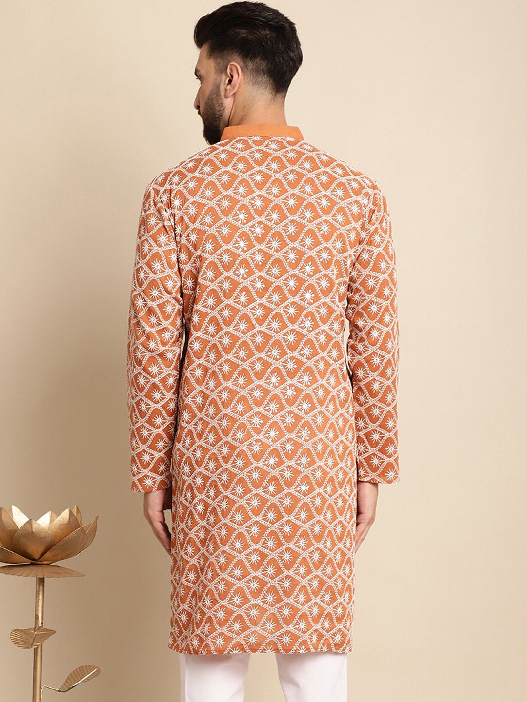 Motif Etnik Anouk Sulam Kolar Band Kapas Kurta Biasa