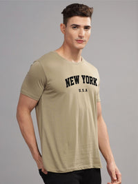 ADRO Men Typography Printed Applique T-shirt