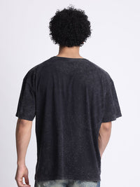 Bene Kleed Men Acid Wash Round Neck Cotton T-shirt