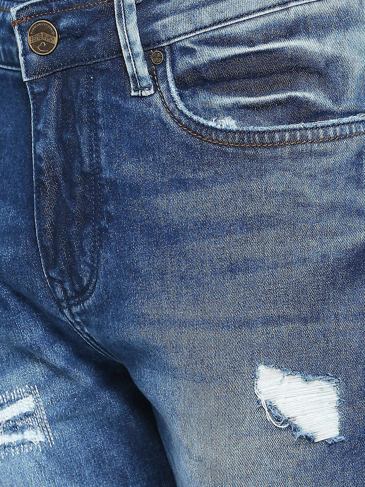 Being Human Men Slim Fit Highly Distressed Heavy Fade Mid-Rise Jeans