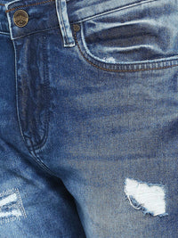 Being Human Men Slim Fit Highly Distressed Heavy Fade Mid-Rise Jeans