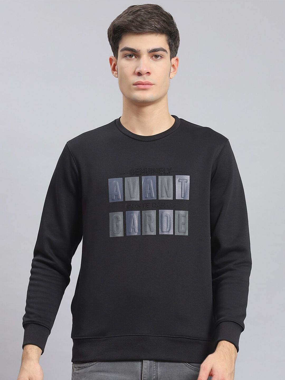 Monte Carlo Typography Printed Pullover Sweatshirt