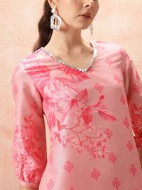 all about you Floral Printed Sequinned Kurta with Palazzos