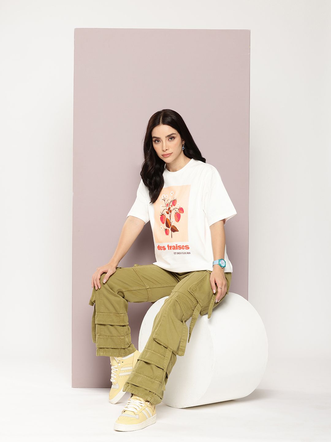 DILLINGER Printed Oversized Pure Cotton T-shirt