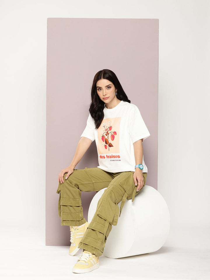 DILLINGER Printed Oversized Pure Cotton T-shirt