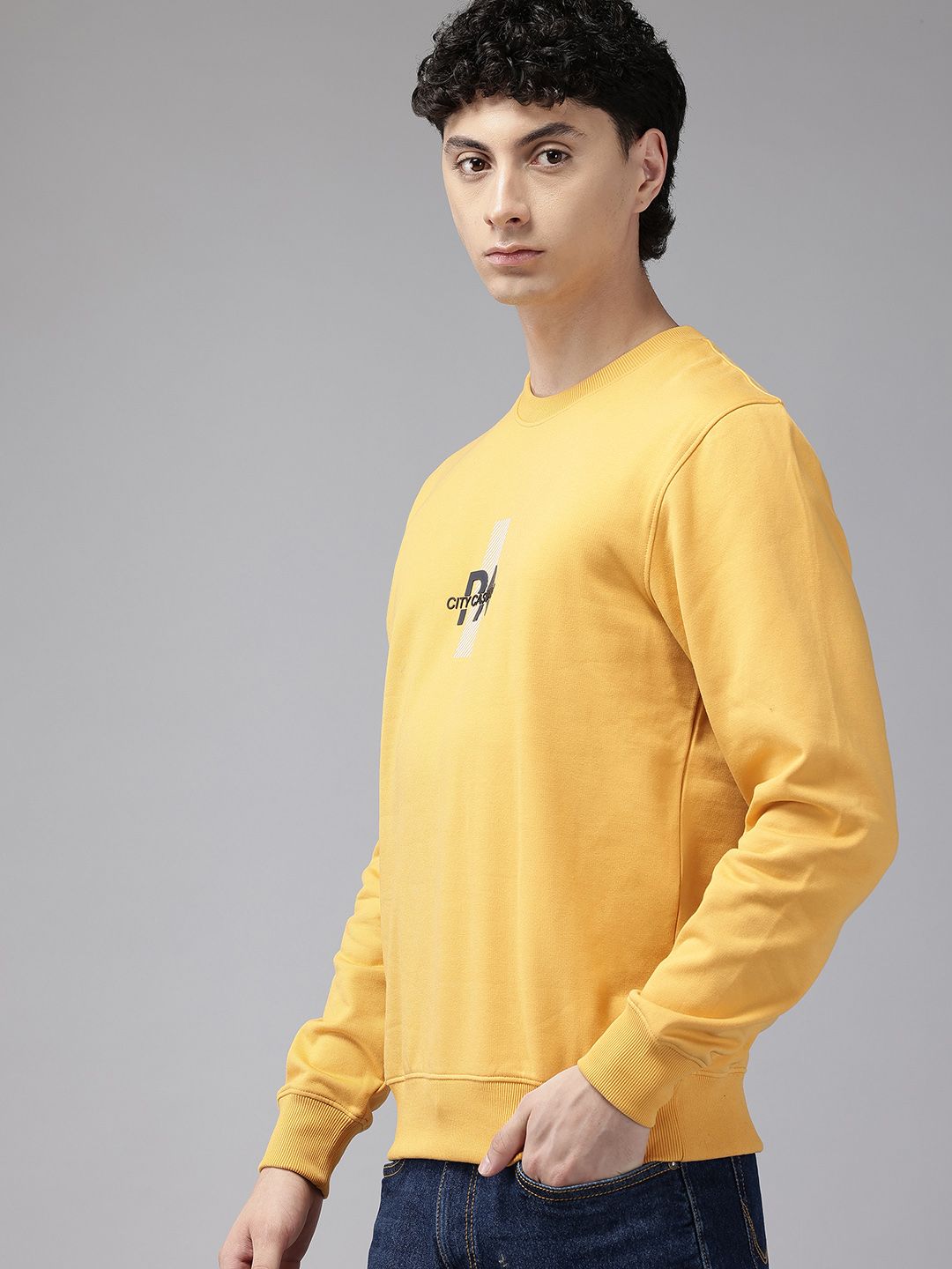 Park Avenue Men Slim Fit Printed Sweatshirt