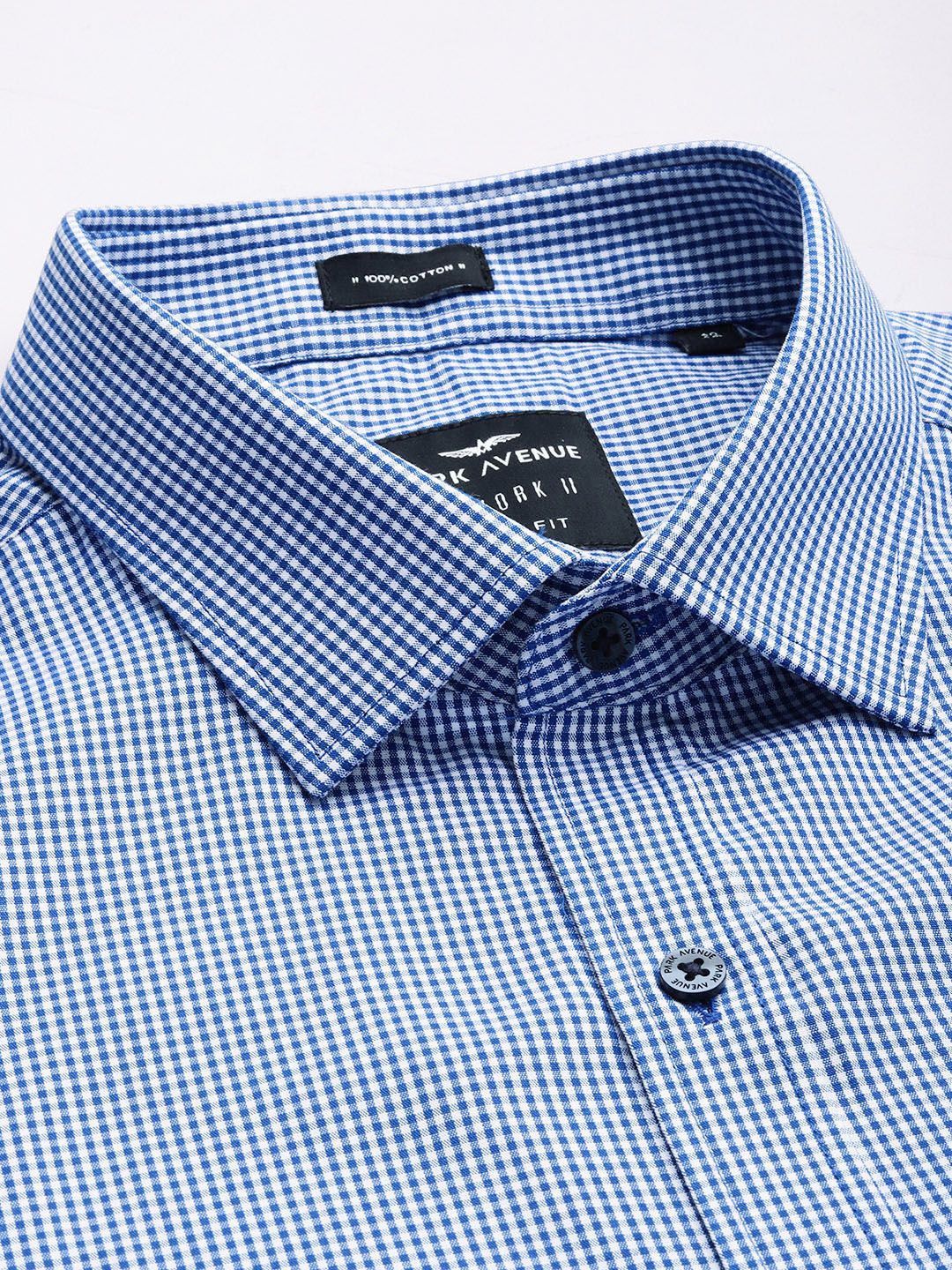Park Avenue Slim Fit Pure Cotton Checked Formal Shirt