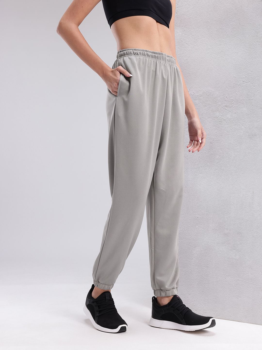 HRX by Hrithik Roshan Women Typography Print Mid-Rise Running Joggers