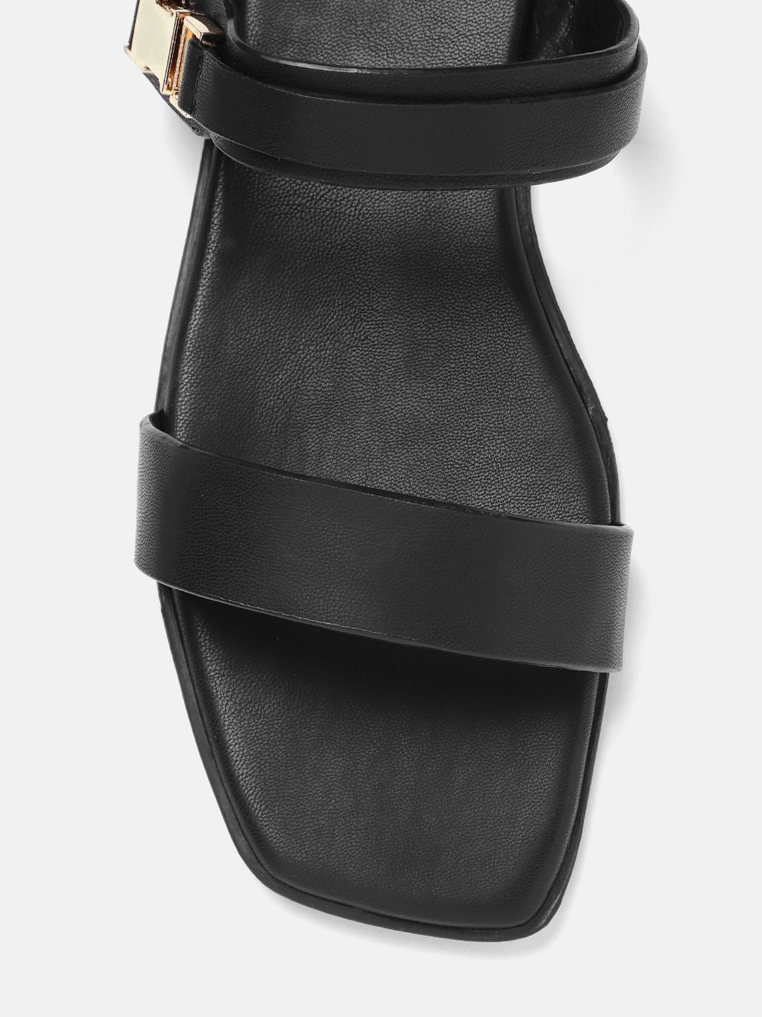 Lino Perros Women Open Toe Flats with Buckle Detail