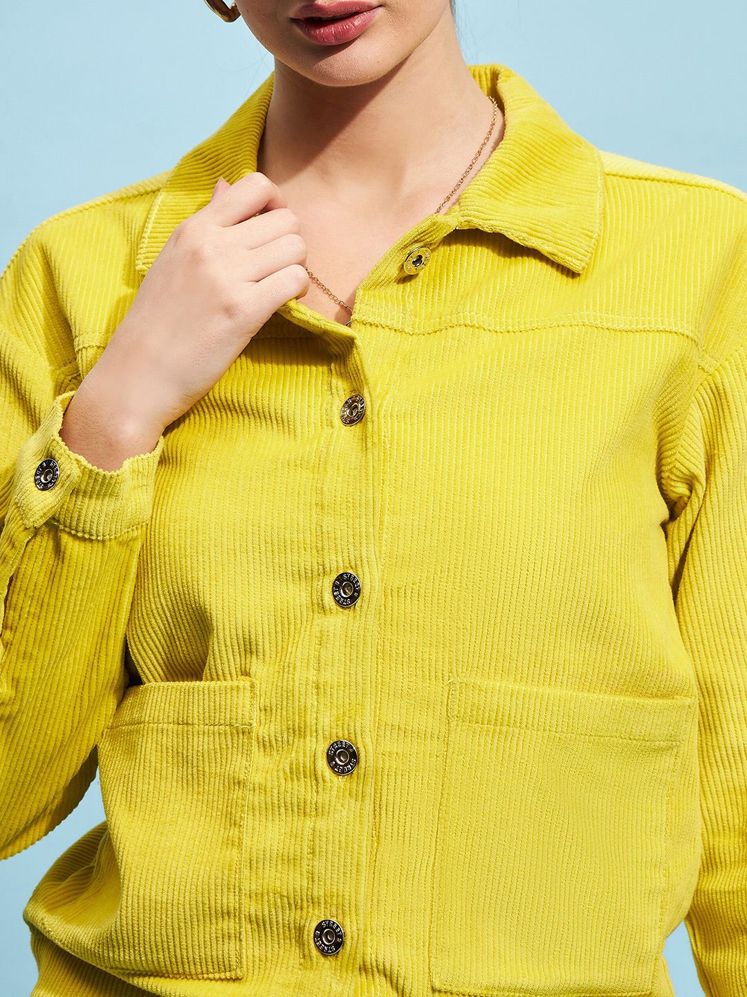 STREET 9 Self Design Corduroy Tailored Jacket