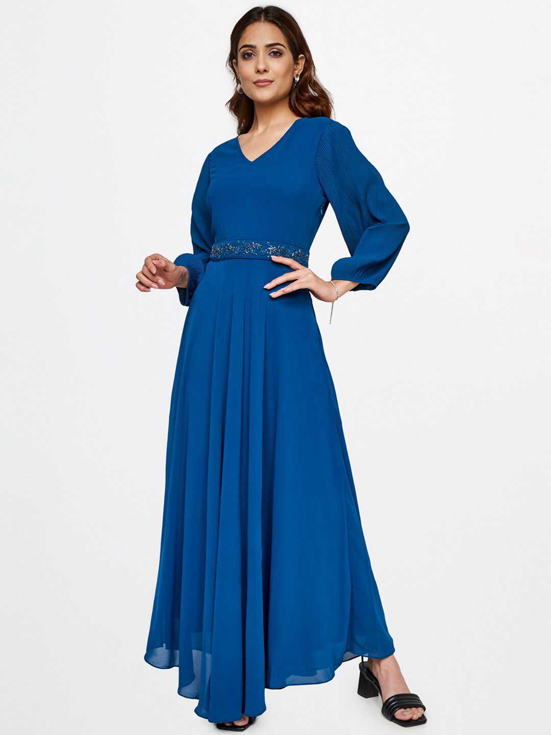 AND Women Teal Maxi Dress