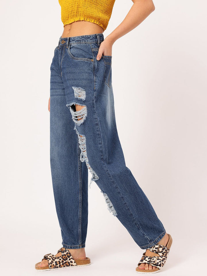 DressBerry Women Distressed Dreams Skater Fit Jeans