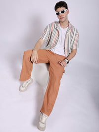 The Indian Garage Co Men Baggy Relaxed Fit Mid Rise Cotton Jeans