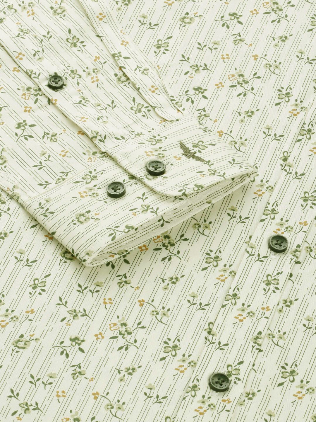Park Avenue Men Super Slim Fit Floral Opaque Printed Pure Cotton Formal Shirt With Pocket