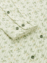 Park Avenue Men Super Slim Fit Floral Opaque Printed Pure Cotton Formal Shirt With Pocket