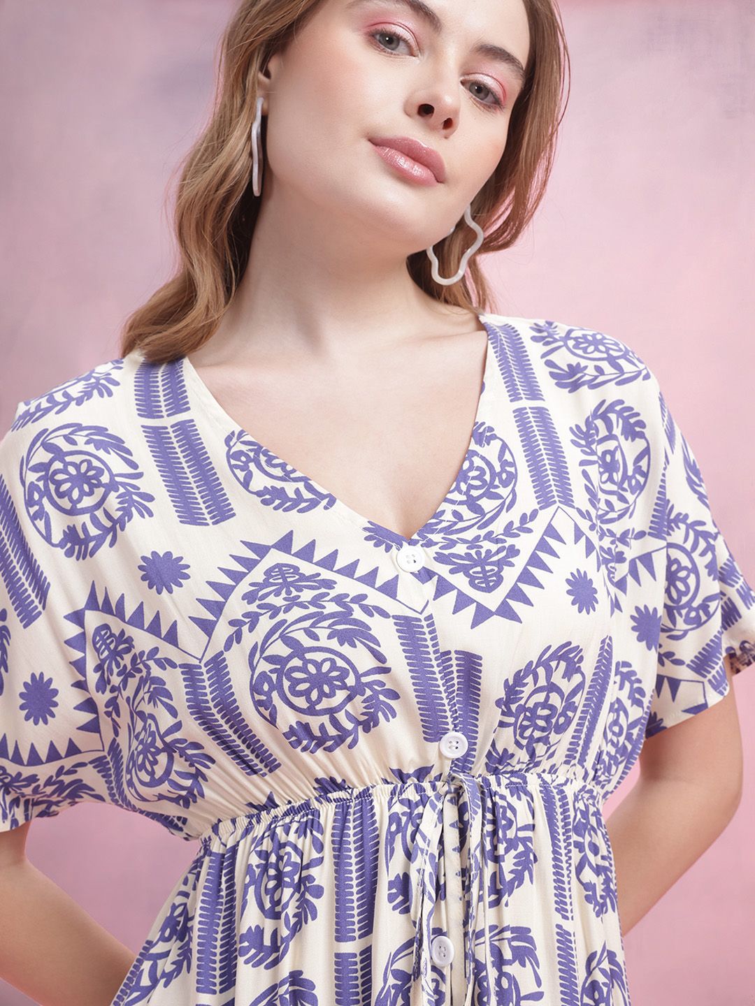 DressBerry Printed Empire Midi Dress