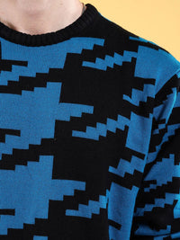 The Indian Garage Co Geometric Self Designed Acrylic Pullover