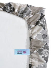 Myntra Elegant Homes Grey Geometric 400 TC Single Bedsheet with 1 Pillow Covers