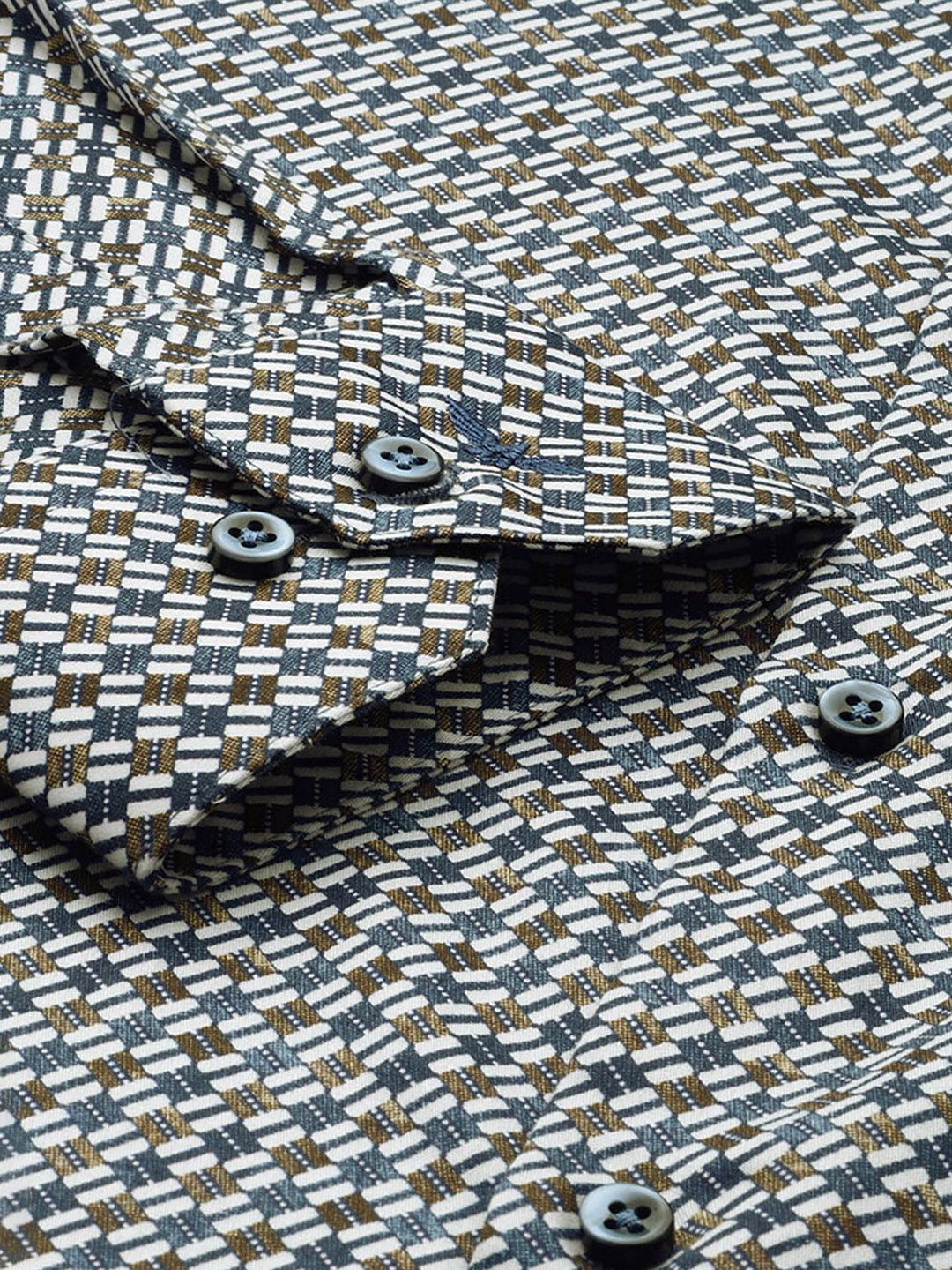 Park Avenue Slim Fit Printed Pure Cotton Formal Shirt