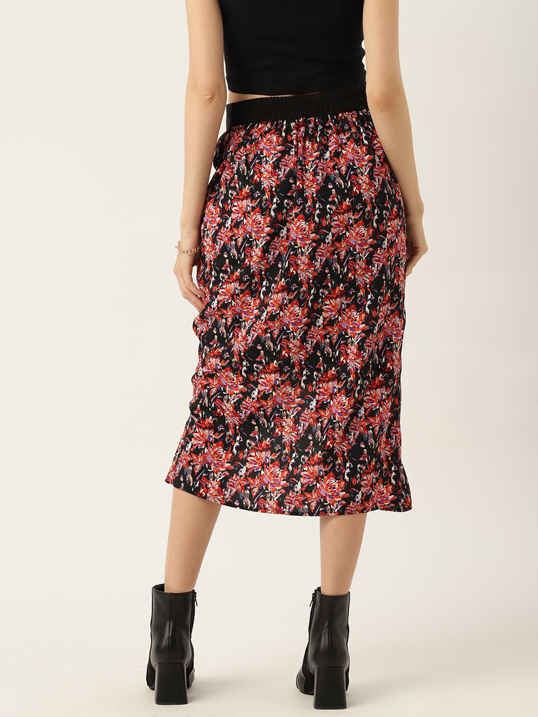 Antheaa Floral Wrap Skirt