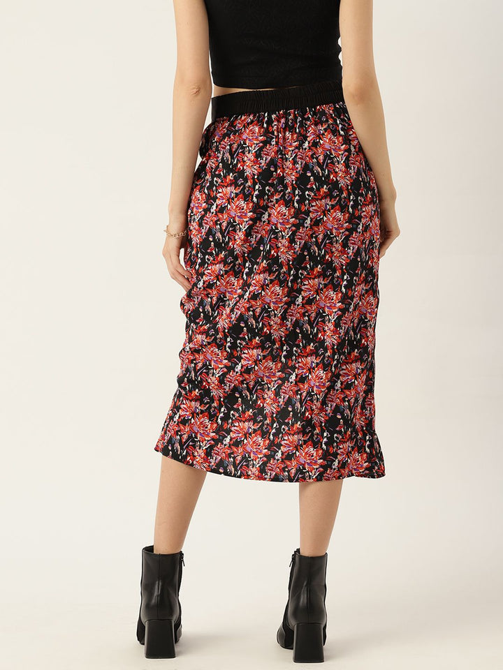 Antheaa Floral Wrap Skirt