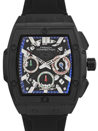 Sambungan Perancis Lelaki Skeleton Dial & Tali Analog Watch FCH3B