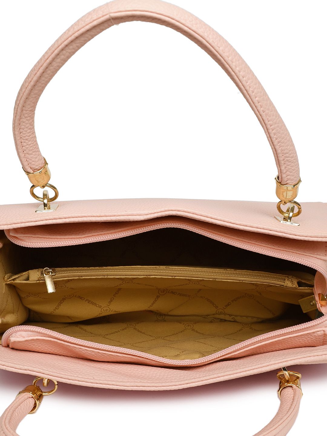 Lino Perros Pink Solid Handheld Bag