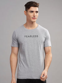 ADRO Men Typography Printed Raw Edge T-shirt