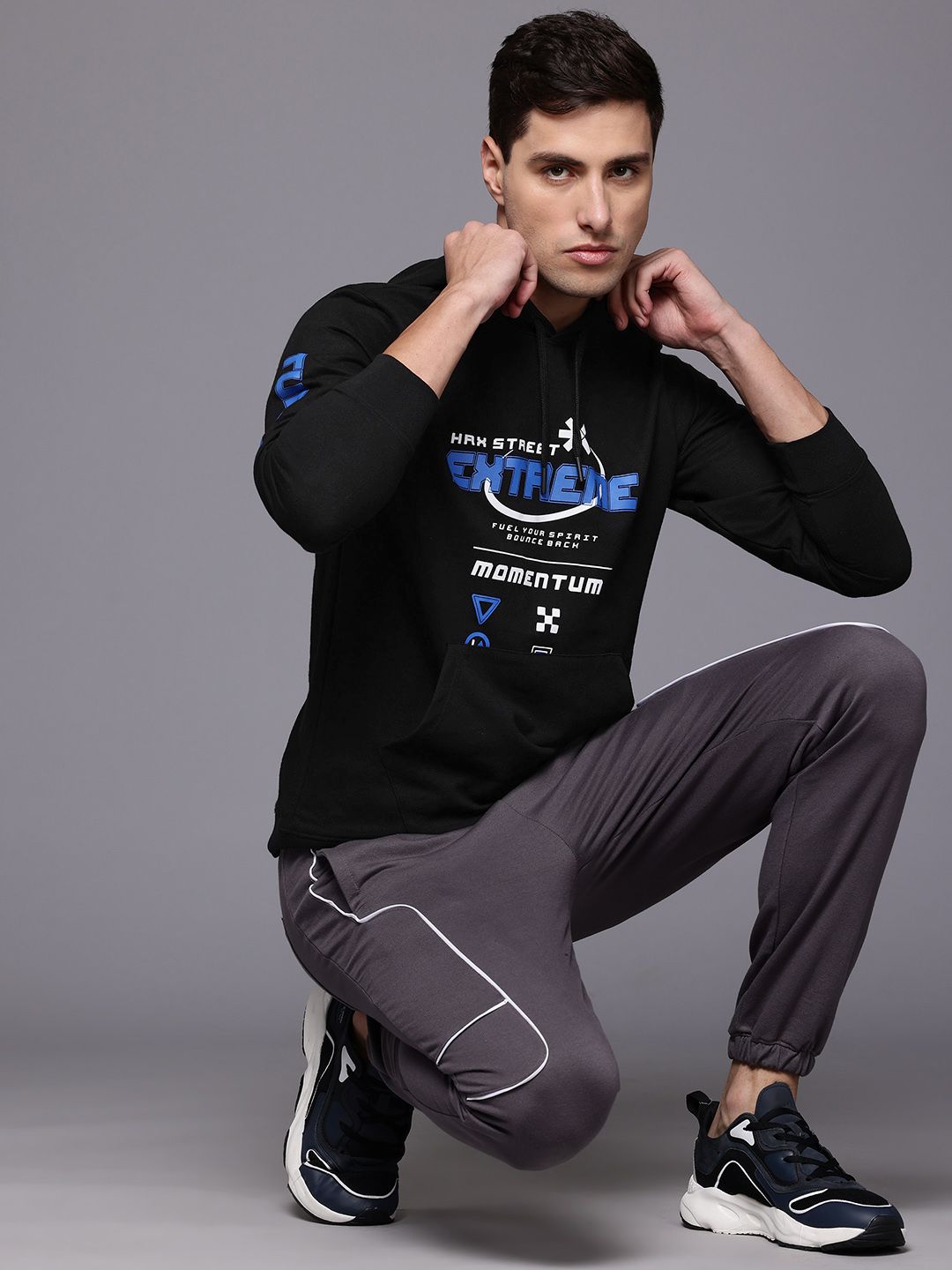HRX by Hrithik Roshan Printed Hooded Lifestyle Sweatshirt