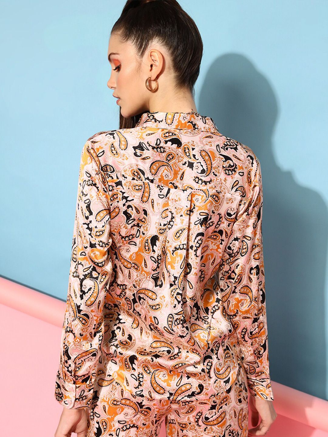 STREET 9 Women Pink & Yellow Floral Shirt