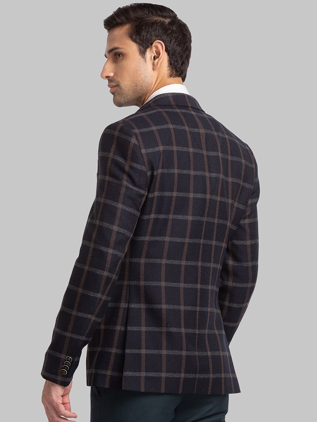 Park Avenue Men Checked Single Breasted Blazers